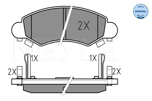 Meyle 0252325817PD Колодки гальмівні (задні) Opel Astra G/Zafira A 98-09 (Bosch)