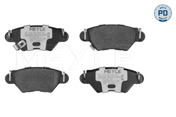Meyle 0252325817PD Колодки гальмівні (задні) Opel Astra G/Zafira A 98-09 (Bosch)