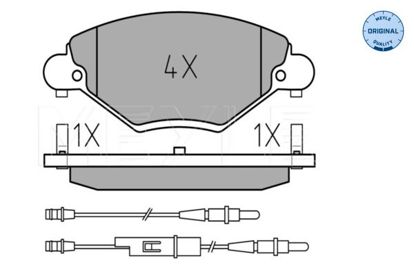 Meyle 0252327717W Колодки гальмівні (передні) Citroen C5 01- (з датчиком)