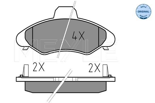Meyle 0252330218 Колодки гальмівні (передні) Renault Master 98- R15
