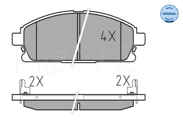 Meyle 0252342016W Колодки гальмівні (передні) Nissan X-Trail 01-13/Pathfinder 97-04
