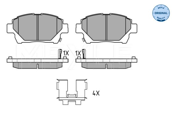 Meyle 0252351017 Колодки гальмівні (передні) Toyota Corolla 01-08/Prius 03-09/Yaris 99-05