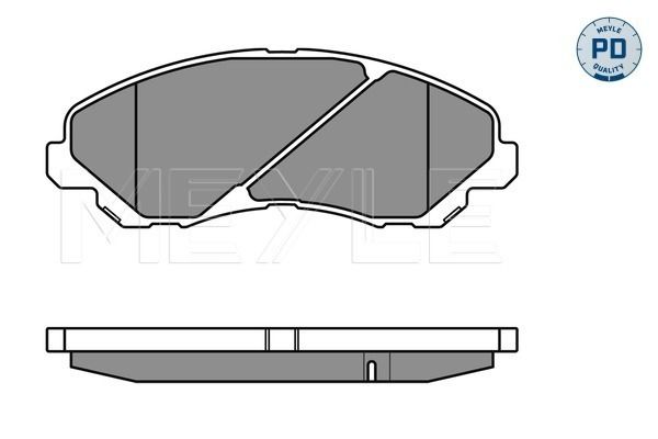 Meyle 0252358416PD Колодки гальмівні (передні) Mitsubishi Lancer VII/VIII 03-/Jeep Compass/ Patriot