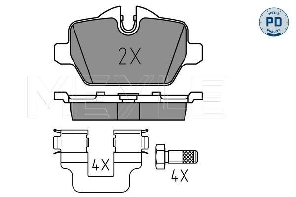 Meyle 0252362316PD Колодки гальмівні (задні) BMW 3 (E90-E92) 05-12 (TRW)