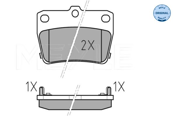 Meyle 0252365614W Колодки гальмівні (задні) Toyota Rav4 II 00-05 (Akebono)