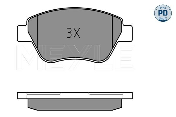 Meyle 0252370517PD Колодки гальмівні (передні) Fiat Doblo/Citroen Nemo/Peugeot Bipper 08- (Bosch)