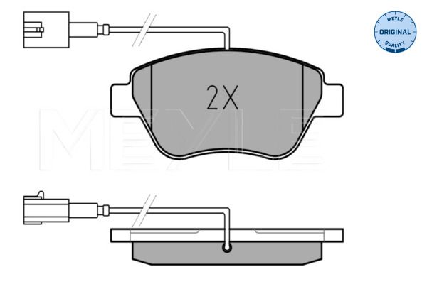 Meyle 0252370718 Колодки гальмівні (передні) Fiat Doblo 01- (122.9x53.3x18) (без датчика) (Bosch)