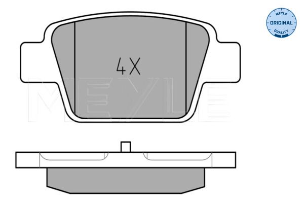 Meyle 0252371415 Колодки гальмівні (задні) Alfa Romeo Mito/Fiat BravoII/Stilo/Lancia Delta III 99-