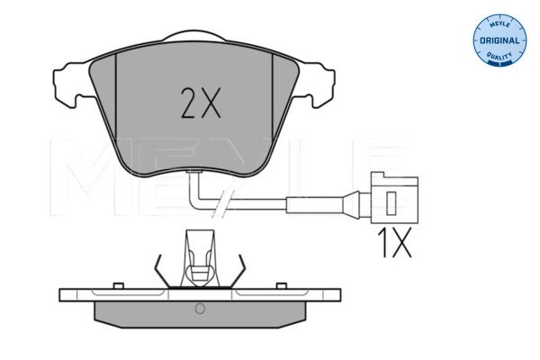 Meyle 0252380120W Колодки гальмівні (передні) Audi A3/Seat Leon/Skoda SuperB/VW Golf/Passat 03-15