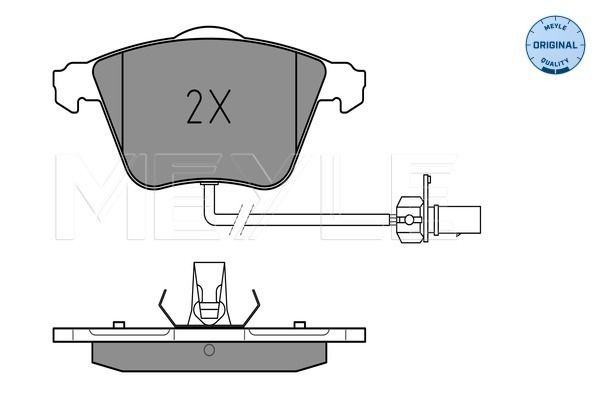 Meyle 0252395020W Колодки гальмівні (передні) Audi A4/A6/A8 02- (з датчиками) (Ate)