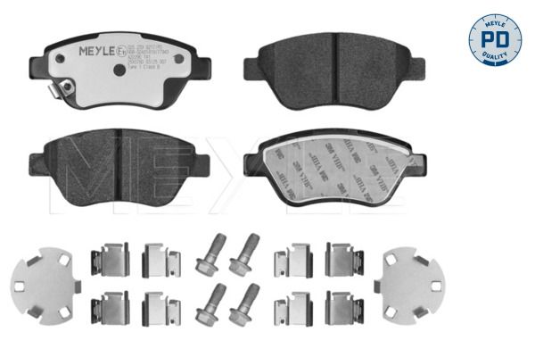 Meyle 0252398217PD Колодки гальмівні (передні) Opel Corsa D 06-14/Adam 12-19