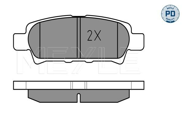 Meyle 0252401416PD Колодки гальмівні (задні) Mitsubishi Outlander/Lancer 01- (Akebono)