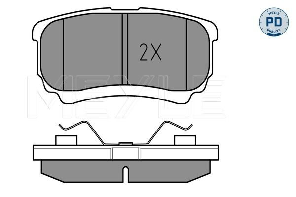 Meyle 0252401416PD Колодки гальмівні (задні) Mitsubishi Outlander/Lancer 01- (Akebono)