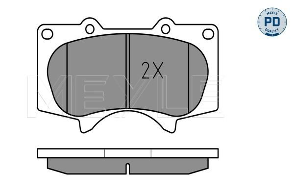 Meyle 0252402417PD Колодки гальмівні (передні) Toyota Land Cruiser/Lexus GX 02- (Sumitomo)