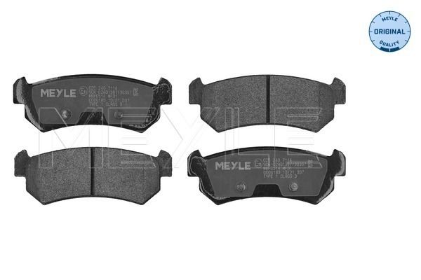 Meyle 0252407114 Колодки гальмівні (задні) Chevrolet Lacetti 05-