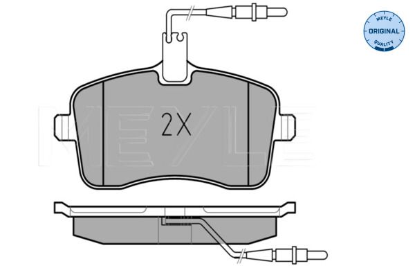Meyle 0252413418W Колодки гальмівні (передні) Peugeot 407 1.6HDI/1.8/2.0/2.0HDI 04- (TRW) (з датчико