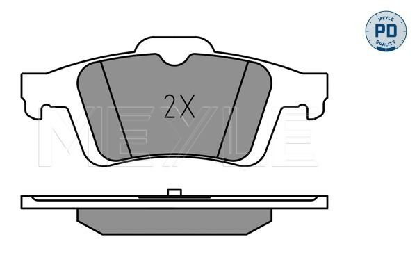 Meyle 0252413717PD Колодки гальмівні (задні) Ford Connect/Focus II 02-