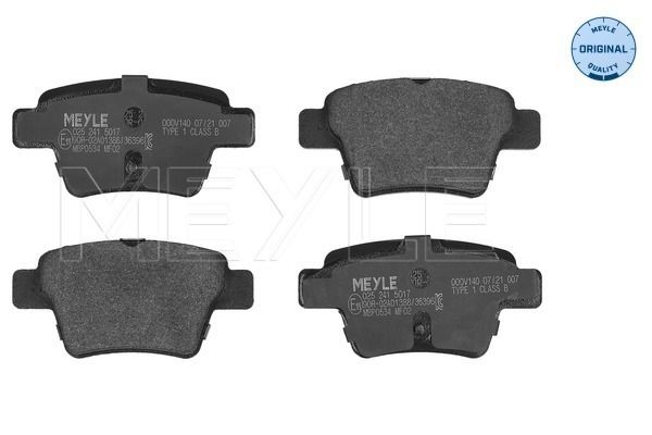 Meyle 0252415017 Колодки гальмівні (задні) Citroen C4/Peugeot 307 00- (Bosch) Q+