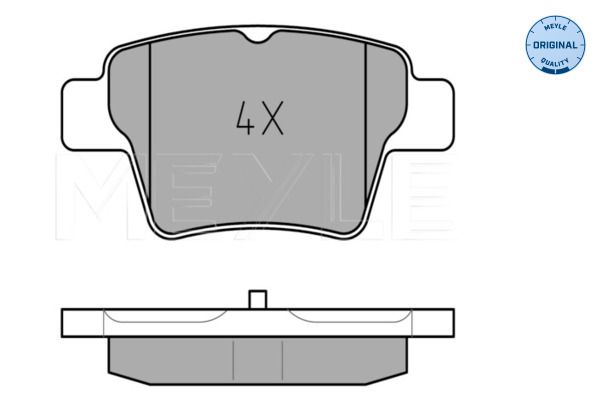 Meyle 0252415017 Колодки гальмівні (задні) Citroen C4/Peugeot 307 00- (Bosch) Q+