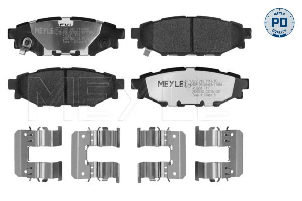Meyle 0252427114PD Колодки гальмівні (задні) Subaru Forester/Impreza 08-/Legacy 03-14/Outback 03-/To