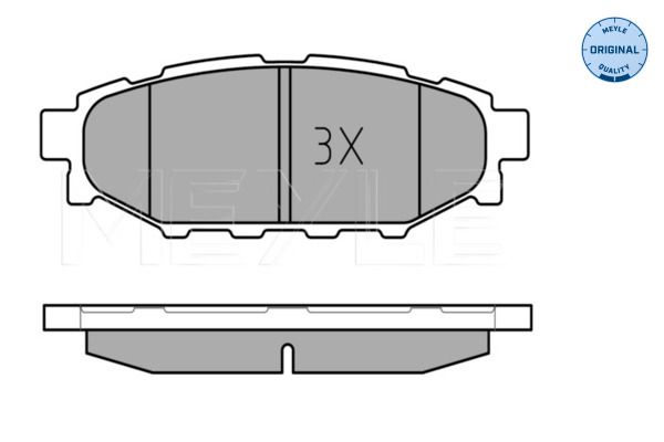 Meyle 0252427114W Колодки гальмівні (задні) Subaru Forester/Impreza 08-/Legacy 03-14/Outback 03-/Toy