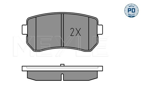 Meyle 0252432015PD Колодки гальмівні (задні) Hyundai Accent/I20/I30/Ix35/Sonata/Kia Ceed/Rio/Sportag