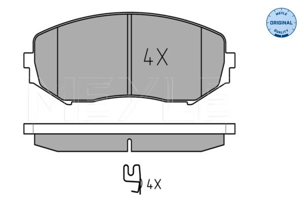 Meyle 0252434617W Колодки гальмівні (передні) Suzuki Grand Vitara 4x4 05-15 (Tokico)