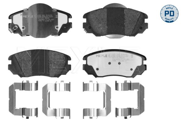 Meyle 0252441519PD Колодки гальмівні (передні) Opel Insignia A 08-17/Saab 9-5 10-12 (+датчик) (PREMI