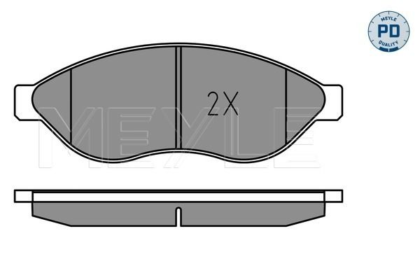 Meyle 02524468192PD Колодки гальмівні (передні) Citroen Jumper/Fiat Ducato/Peugeot Boxer 06- (Platin