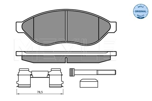 Meyle 0252446819W2 Колодки гальмівні (передні) Citroen Jumper/Fiat Ducato/Peugeot Boxer 06- (Brembo)