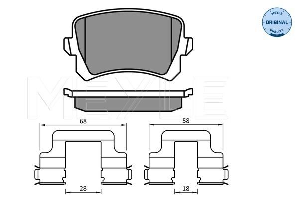 Meyle 0252448317 Колодки гальмівні (задні) Audi A6/VW CC 1.8TSI/2.0TDI 10- (TRW)