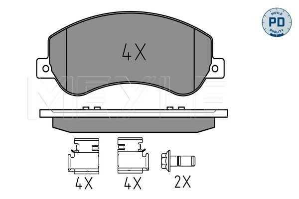 Meyle 0252448419PD Колодки гальмівні (передні) Ford Transit 06- (RWD) (Bosch)/(з датчиками)