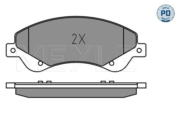 Meyle 0252448518PD Колодки гальмівні (передні) Ford Transit V347 06- (FWD) (Bosch) Q+ (з датчиком)