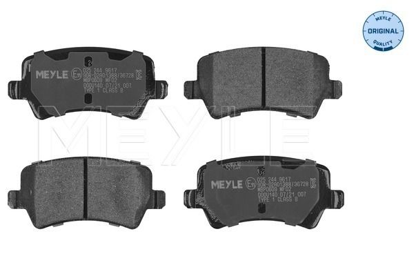 Meyle 0252449617 Колодки гальмівні (задні) Ford Galaxy/S-Max 06-15/Volvo S60/S80/V60/V70/XC60/XC70 0
