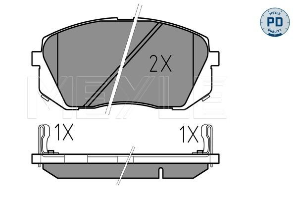 Meyle 0252450116PD Колодки гальмівні (передні) Hyundai i40/ix35/Kia Sportage 10-