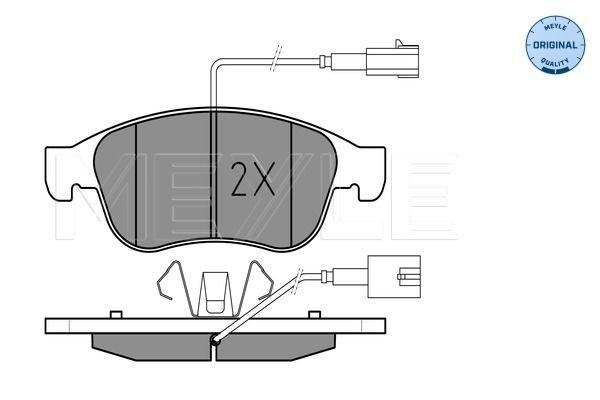 Meyle 0252454016 Колодки гальмівні (задні) Citroen C4/Peugeot 408 06- (Bosch) Q+