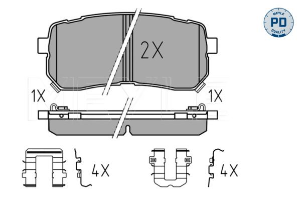 Meyle 0252455915PD Колодки гальмівні (задні) Hyundai H-1/Starex 08-/Kia Carnival 06-