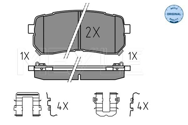 Meyle 0252455915W Колодки гальмівні (задні) Hyundai H-1/Starex 08-/Kia Carnival 06-