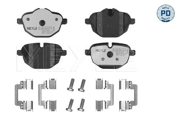 Meyle 0252456118PD Колодки гальмівні (задні) BMW 5 (F10-11/G30-31)/X3 (F25/G01) /X5 (G05) 10-
