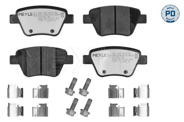 Meyle 0252456317PD Колодки гальмівні (задні) VW Caddy 10- (Platinum)