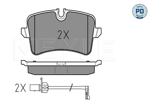 Meyle 0252460617PD Колодки гальмівні (задні) Audi A4/A5/Q5 07- (з датчиком) (TRW)