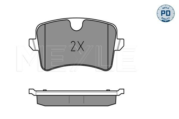 Meyle 0252460617PD Колодки гальмівні (задні) Audi A4/A5/Q5 07- (з датчиком) (TRW)