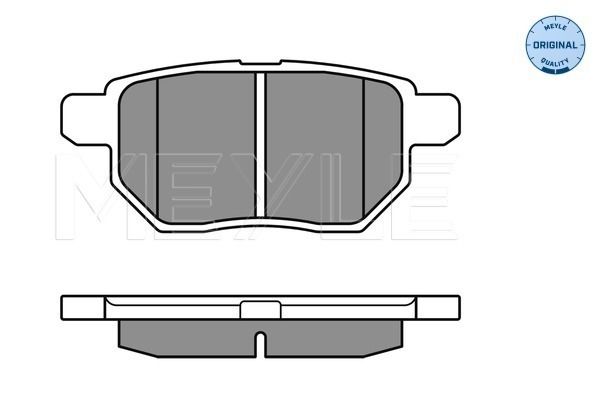 Meyle 0252461015W Колодки гальмівні (задні) Toyota Auris/IQ/Urban Cruiser 07-