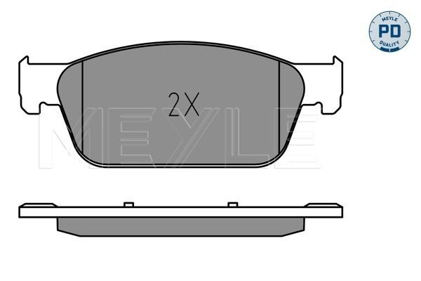 Meyle 0252462318PD Колодки гальмівні (передні) VW T5 03-/T6 15- (з датчиком)