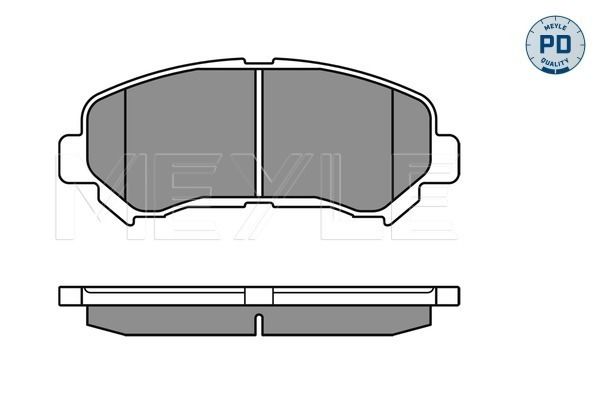 Meyle 0252463217PD Колодки гальмівні (передні) Nissan Qashqai/X-Trail 07- (Akebono)