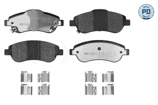 Meyle 0252463819PD Колодки гальмівні (передні) Honda CR-V 07- (з прижимною пластиною) (PREMIUM)