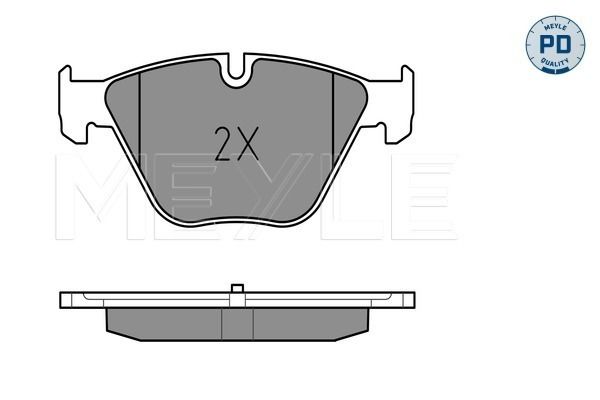 Meyle 0252468820PD Колодки гальмівні (передні) BMW 5 (F10,F18)/7 (F01,F02,F03,F04) 2.5D/3.0i 08-