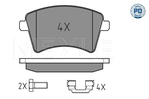 Meyle 0252469318PD Колодки гальмівні (передні) Renault Kangoo 08-