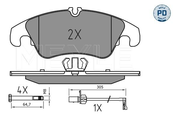 Meyle 0252474319PD Колодки гальмівні (передні) Audi A4/A5/Q5 07-