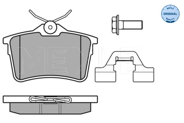 Meyle 0252476516W Колодки гальмівні (задні) Citroen Berlingo 08-